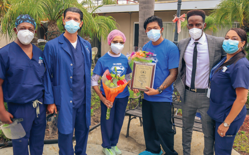 Our team acknowledges one of our incredible Skilled Nursing Facilities by presenting them with a C.H.O.I.C.E. Award!